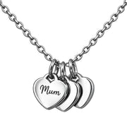 Loved Hearts Necklace (Silver)